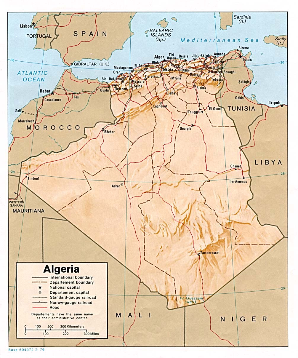 Algerien Karte