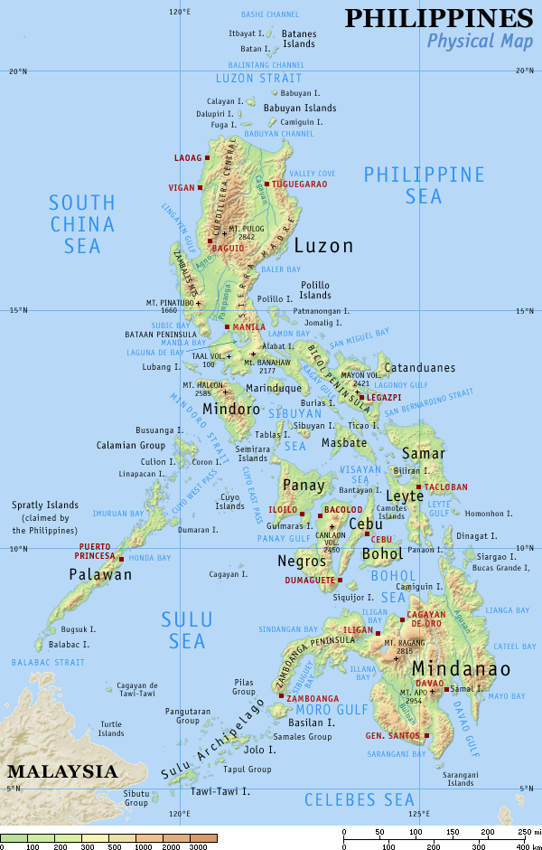 Karte Philippinen