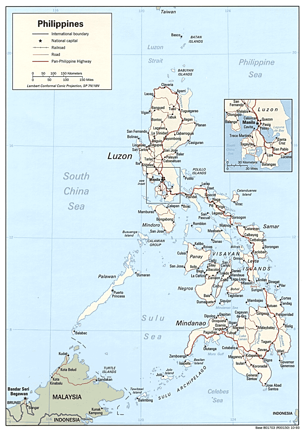 Politische Karte Philippinen