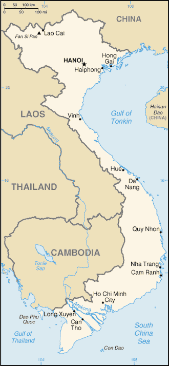 Karte Vietnam