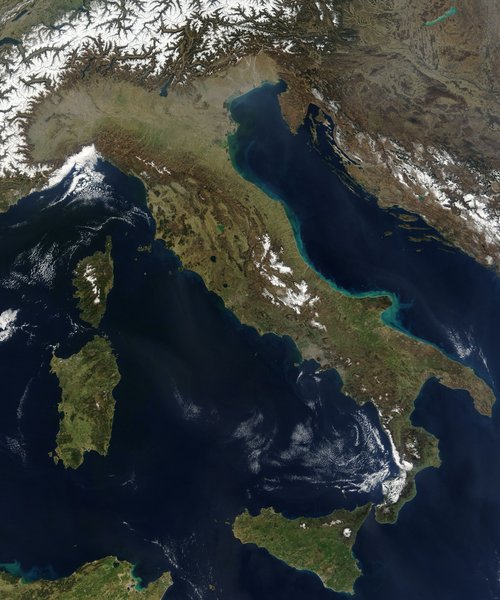 Satellitenfoto von Italien loading...